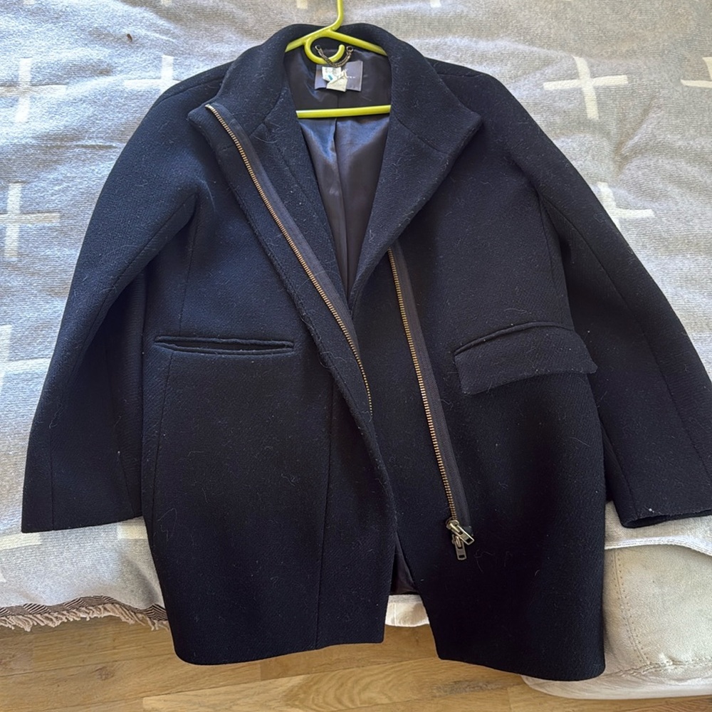 J.Crew City Coat W Size 4 black